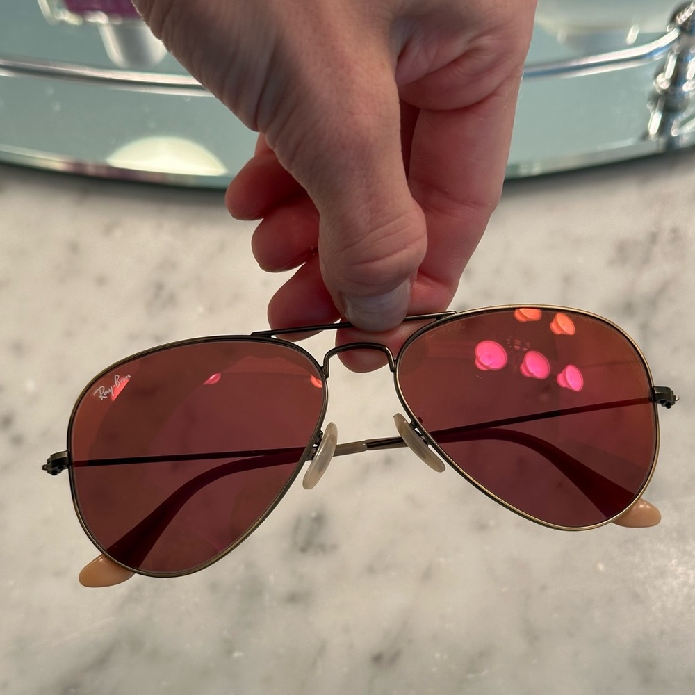 Aviator Flash Lenses Red Mirror Unisex Sunglasses RB3025 167/2K 55-14